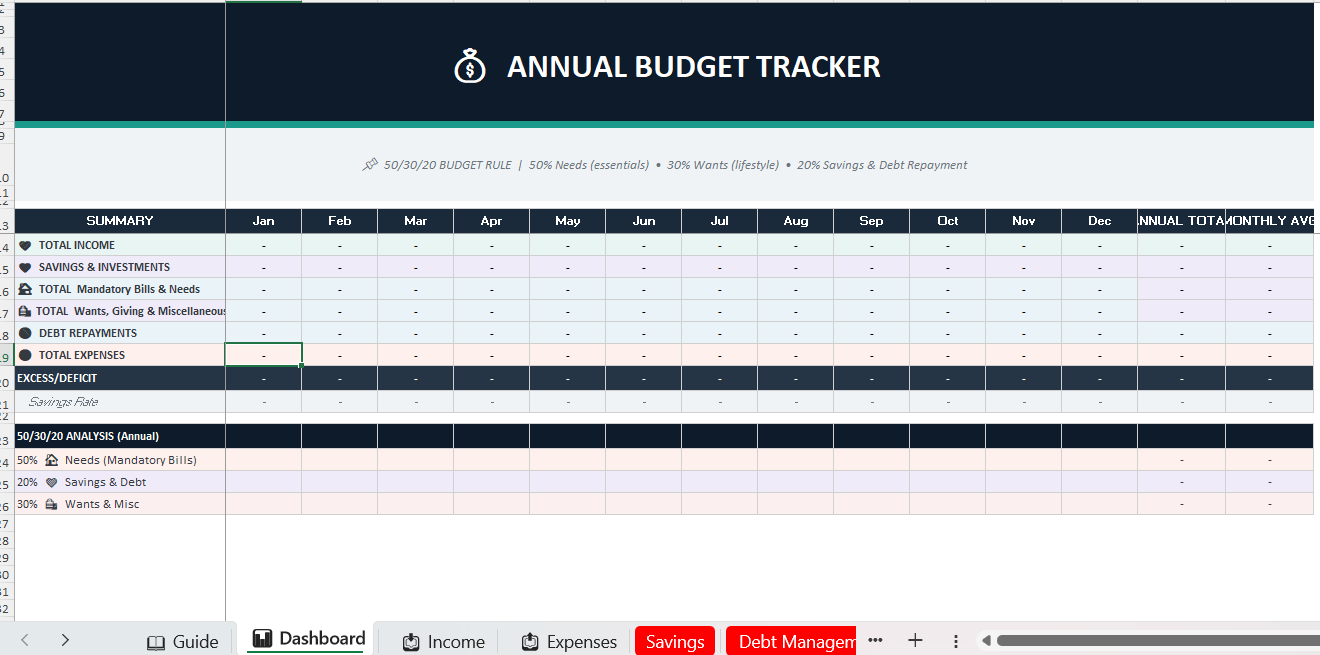 Annual Budget Template preview